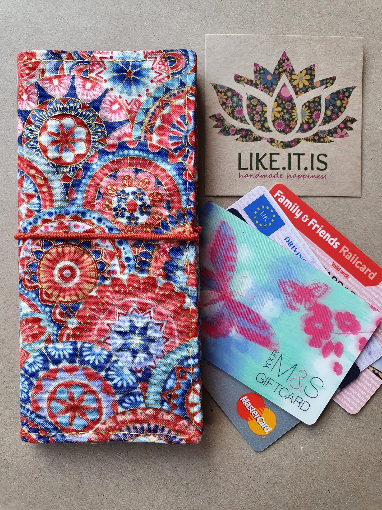Credit Card Cruiser - Aztec mandala, red cord