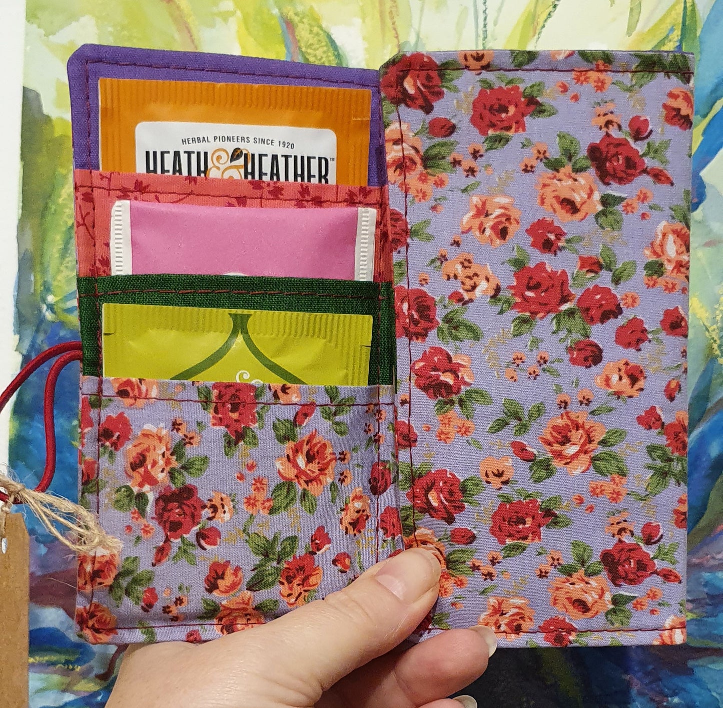 Teabag Traveller - lilac rose, red