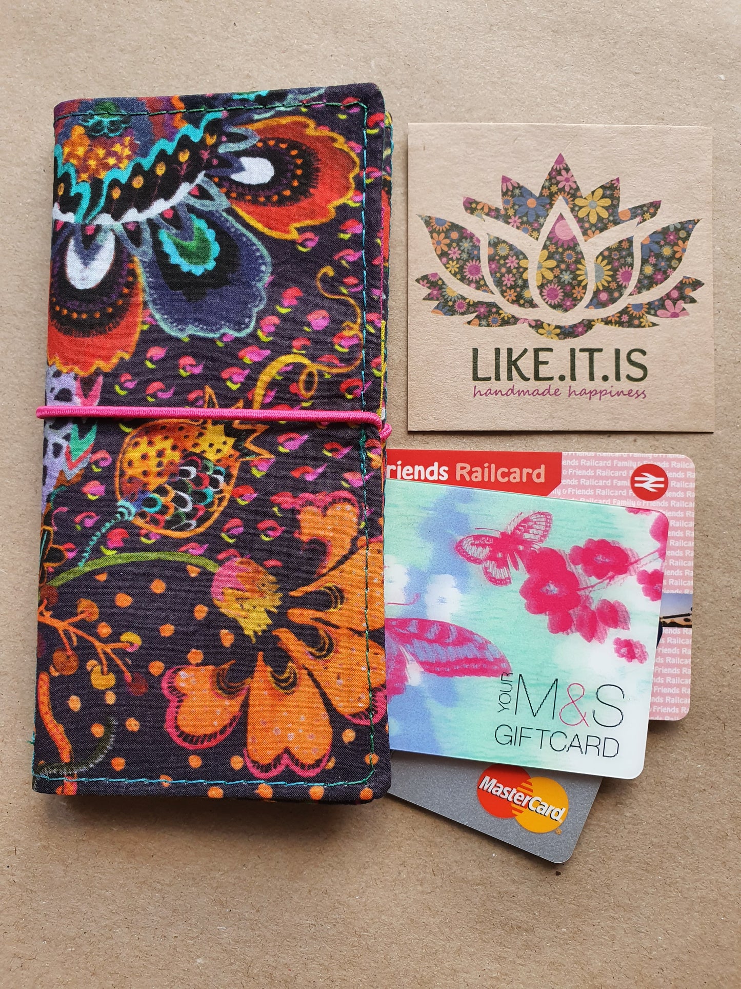 Credit Card Cruiser - Liberty print, pink cord
